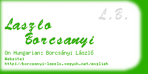 laszlo borcsanyi business card
